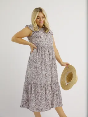 Minimal Fit Lavender Ruffle Dress