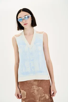 Airflow Ventilation Zones Hydrophobic Threadwork NASH UV REACTIVE FAKE DENIM TANK TOP