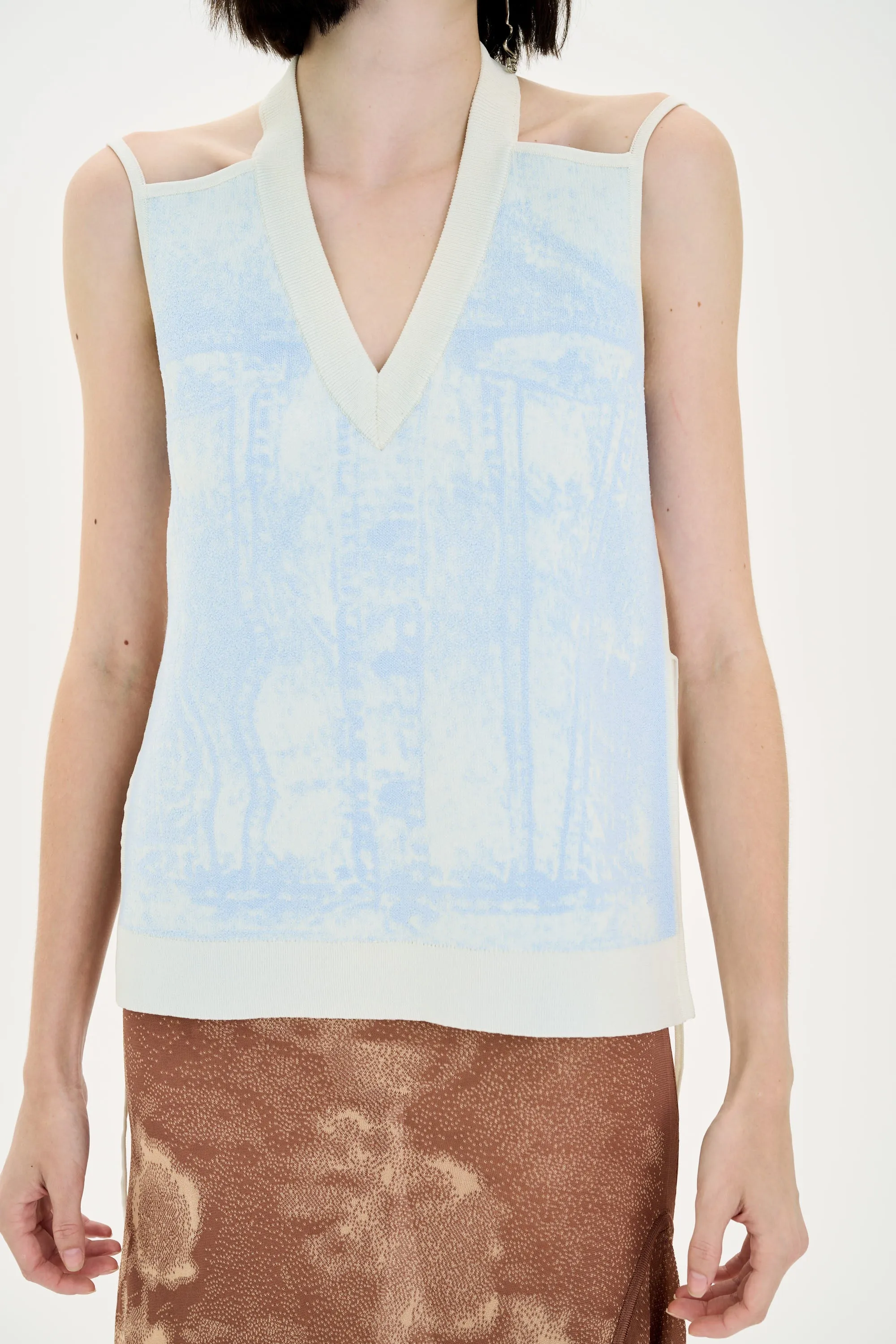 NASH UV REACTIVE FAKE DENIM TANK TOP Hypoallergenic Textile