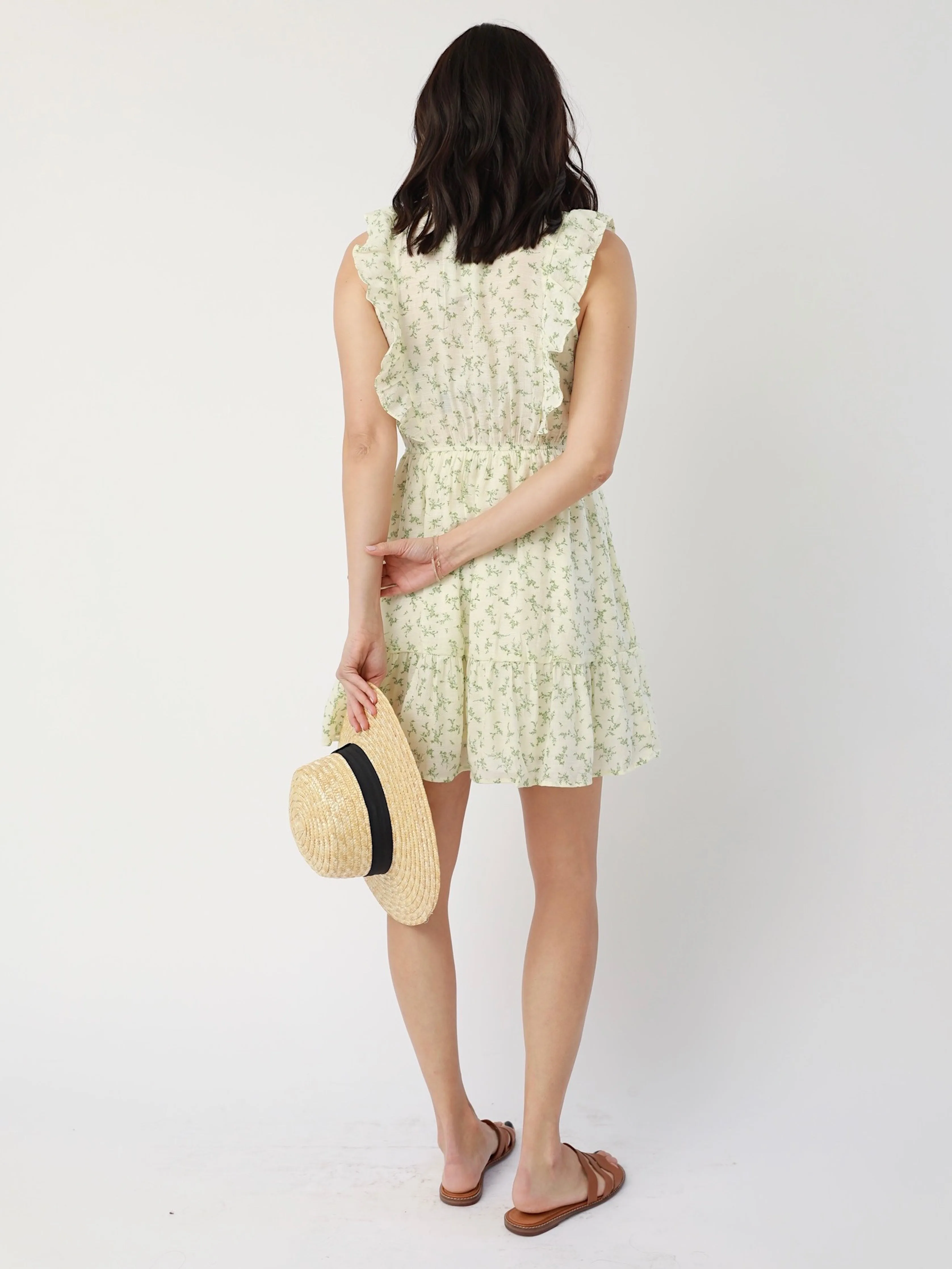 Effortless Touch Lex Floral Dress in Ivy
