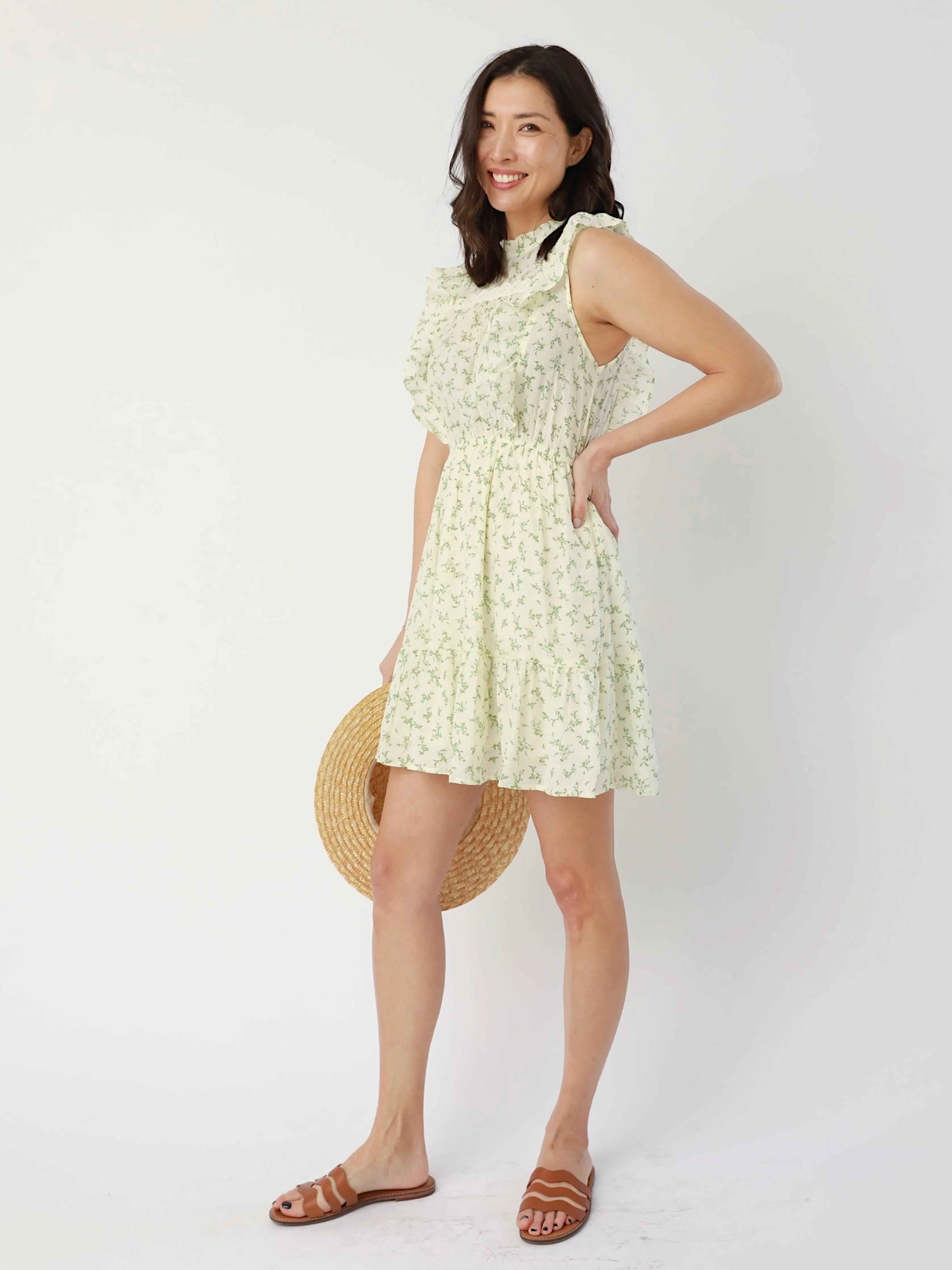 Lex Floral Dress in Ivy Day Romance Elegant Waist