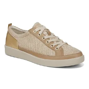 Womens Vionic Winny 2 Lace Up Sneaker in Natural/Gold Cloud Soft clean design
