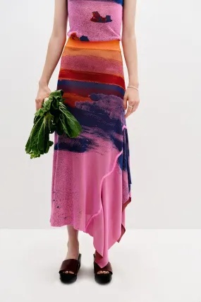 Body Movement HOYA LAKE PRINT MIDI SKIRT