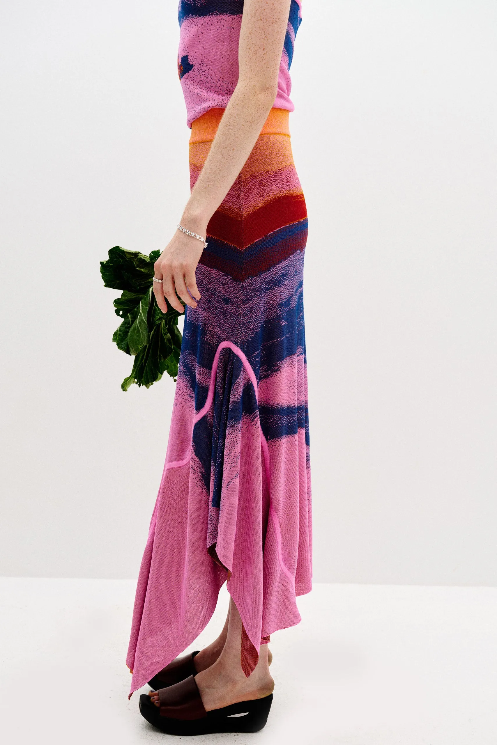 Durable Utility HOYA LAKE PRINT MIDI SKIRT