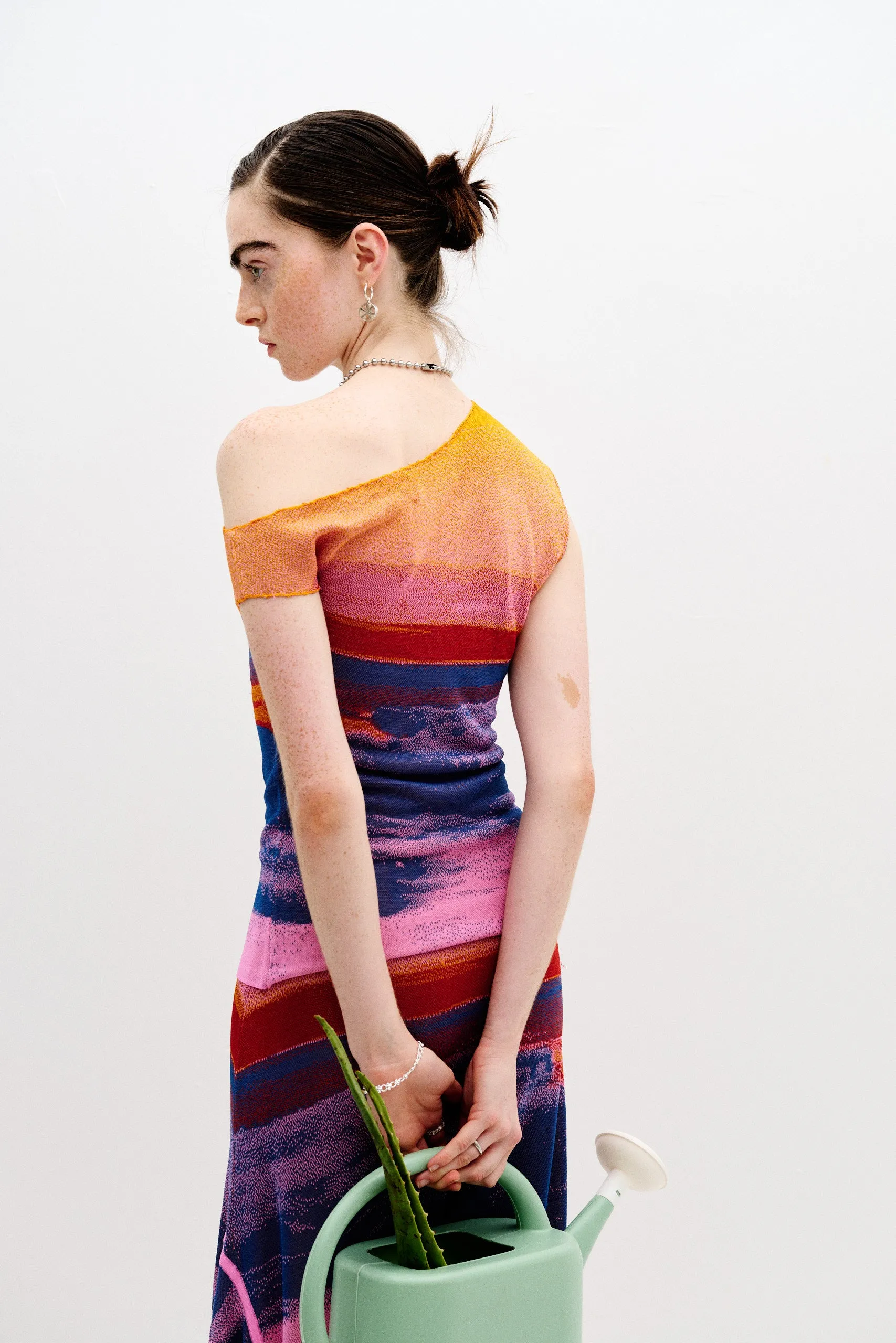 RUBBER LAKE PRINT TANK TOP Grid Back Panel Hybrid Fabric Blend