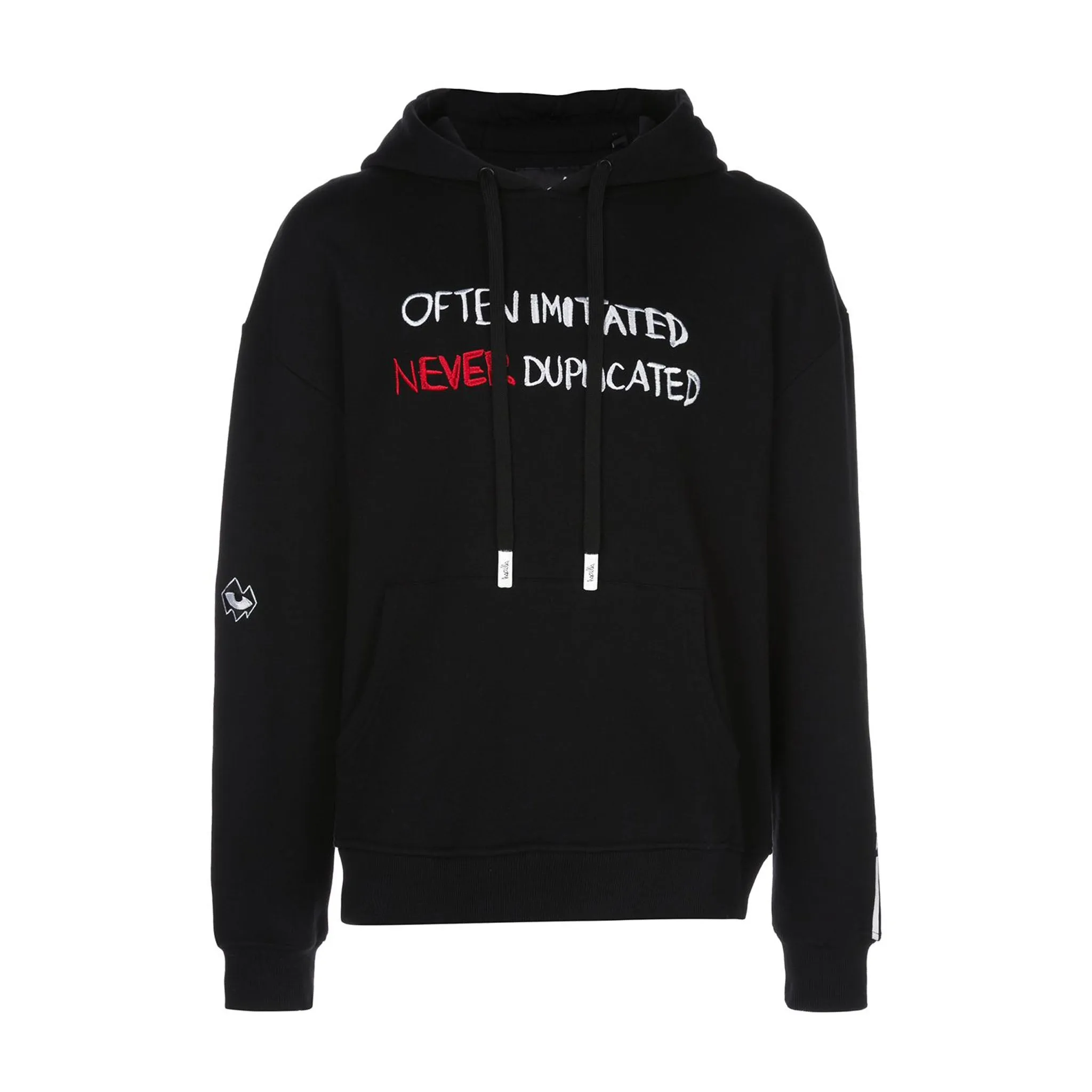 Whale like OFTEN IMITATED DROP SHOULDER HOODIE BLACK