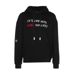 Whale like OFTEN IMITATED DROP SHOULDER HOODIE BLACK