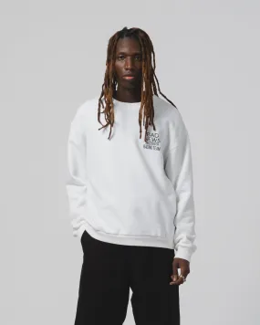 Bad News Sweater Basic Fleece White Stretch Flex