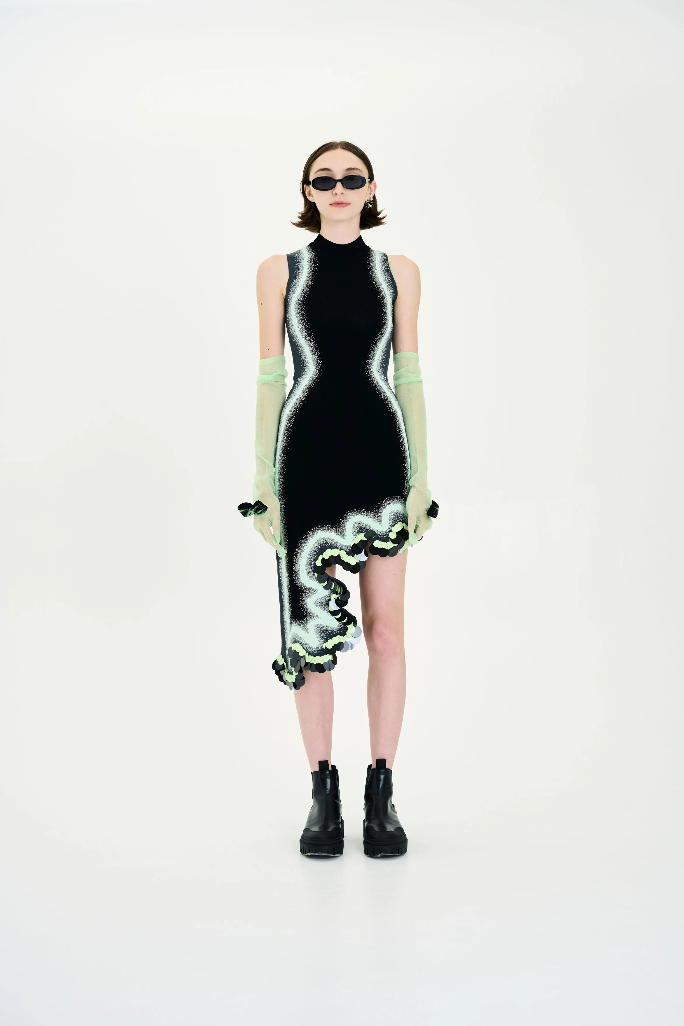 Event Favorite Art Soul LILA SIGNATURE WAVY DRESS WITH SEQUINS