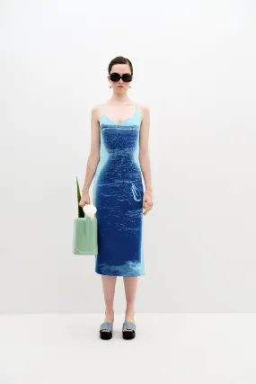 LILAC FLASH LIGHT REFLECTIVE WAVY DRESS Work Mood light layering