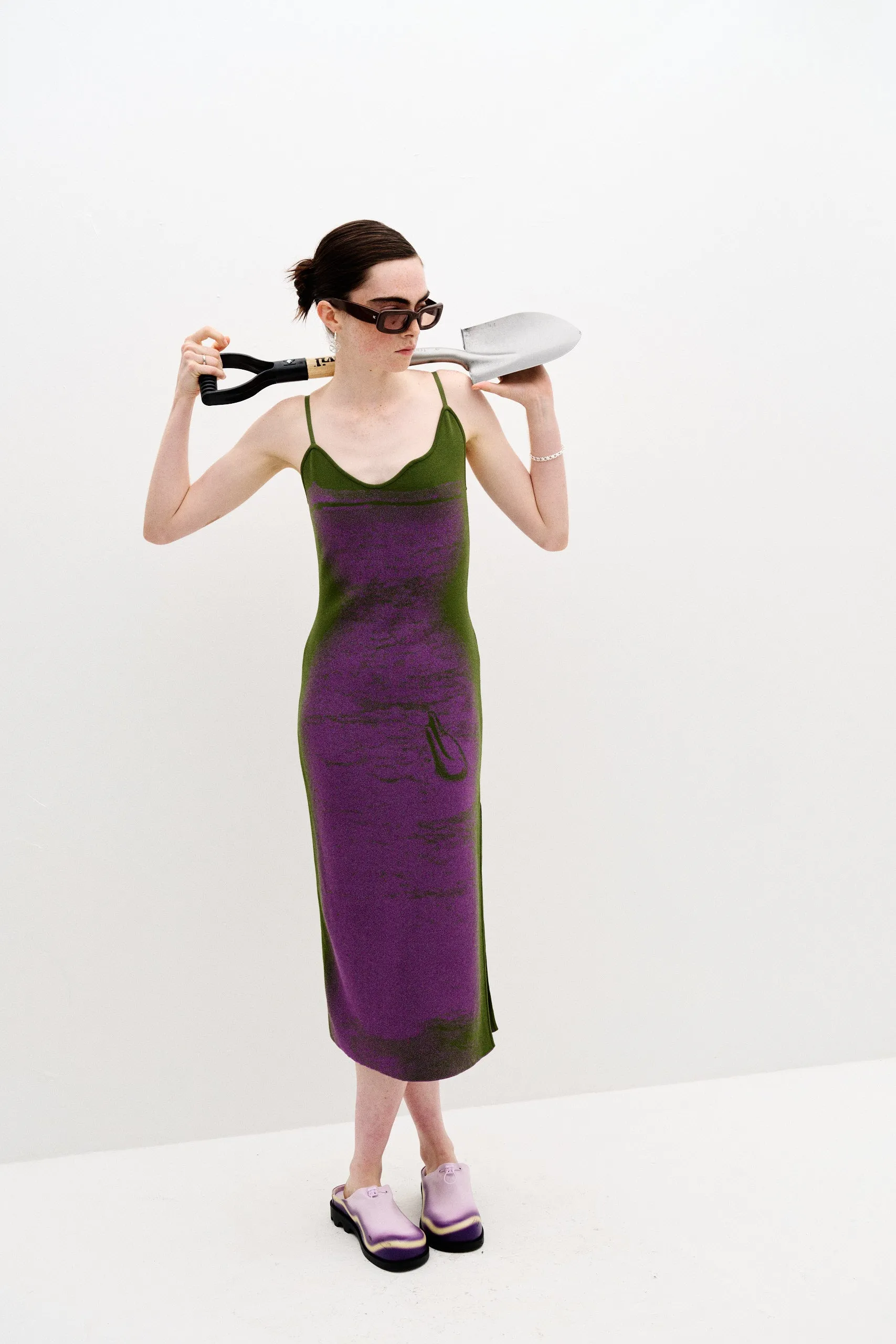 LILAC FLASH LIGHT REFLECTIVE WAVY DRESS Soft Mesh Spring Vibe