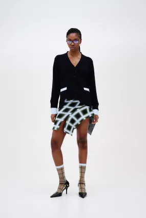 LILO COLOR BLOCKED MERINO WOOL CARDIGAN Stretch Blouse Reflective Safety Trim