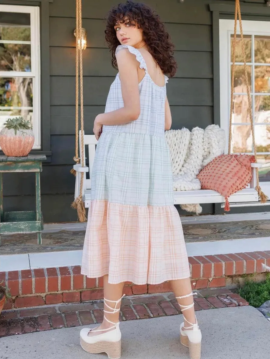 Breathable Feel Elastic Fit Lola Seersucker Dress