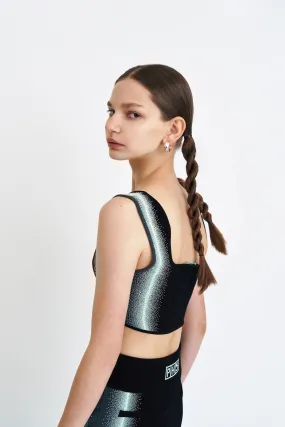 LORENZO WAVY BRA TOP Relaxed Crew Neck Opening