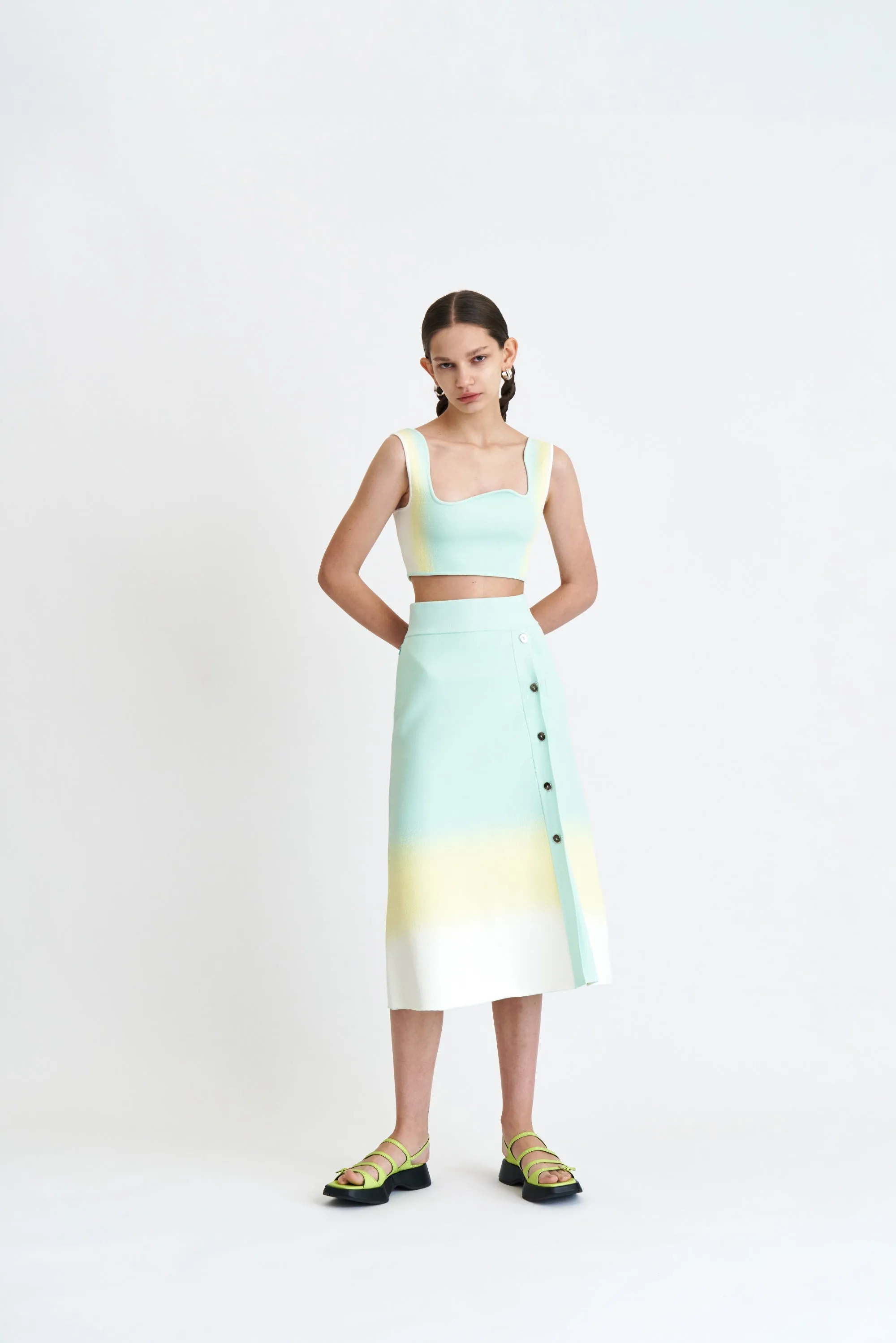 LORENZO WAVY BRA TOP BoxySilhouette Brushed Inner Layer