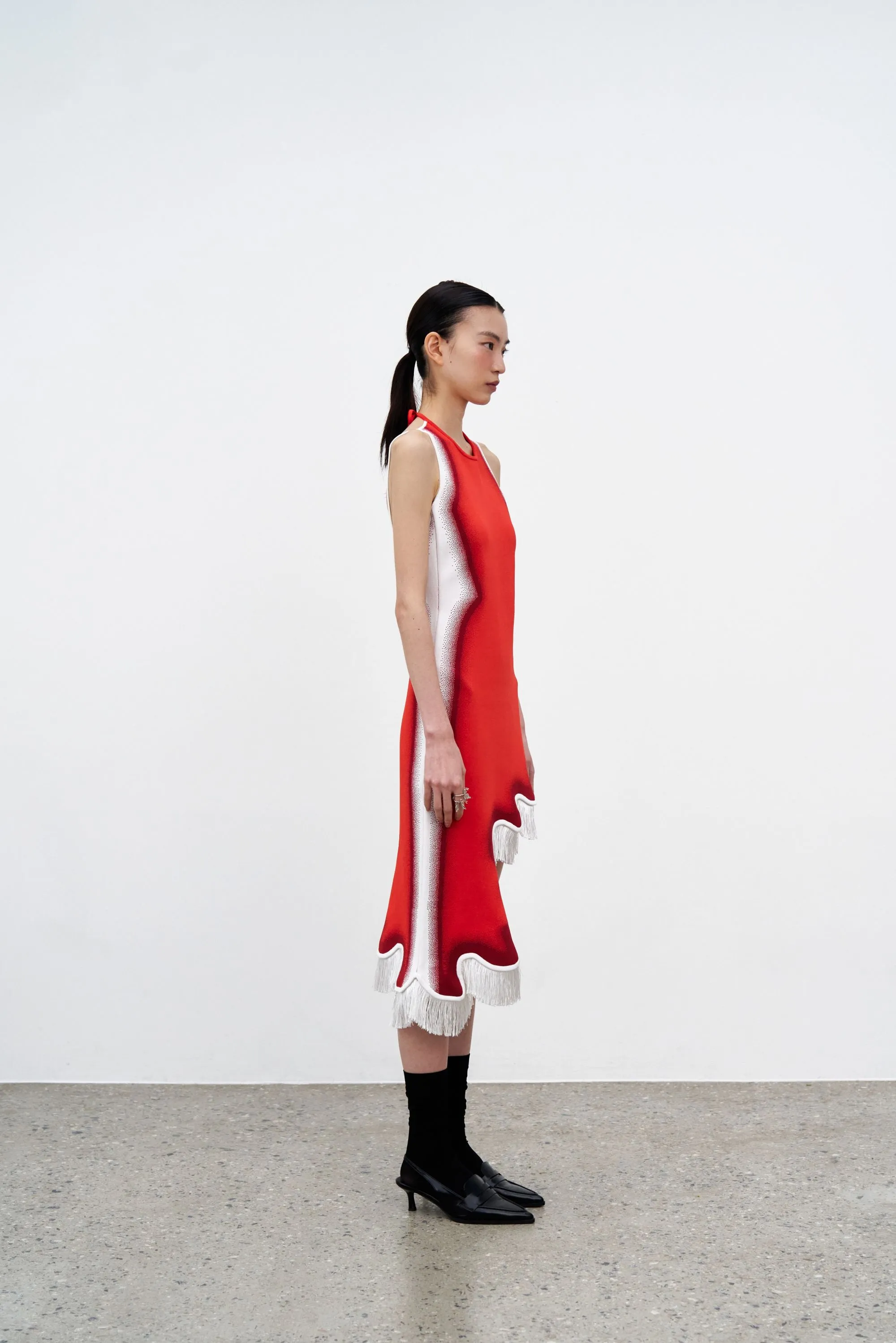 LOTUS SIGNATURE WAVY DRESS WITH OPEN BACK Climate-Adaptive Relax Style