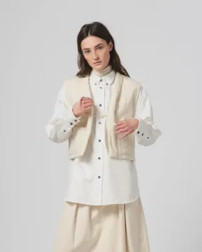 G.o.D Cork Vest Quilted Cotton Ecru Heat Reflective Layer