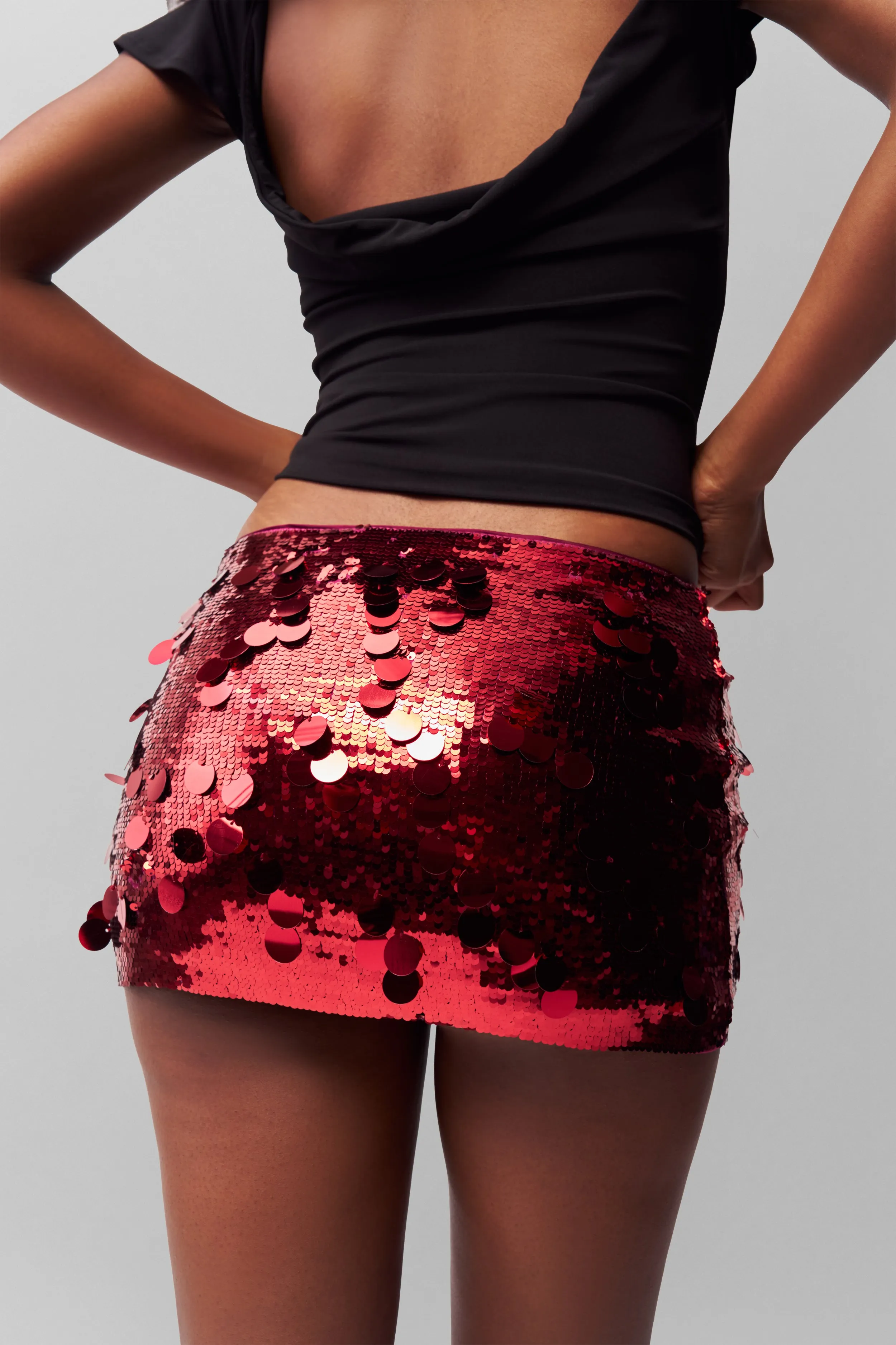 Low Rise Paillette Skirt Fresh Fit Neutral palette