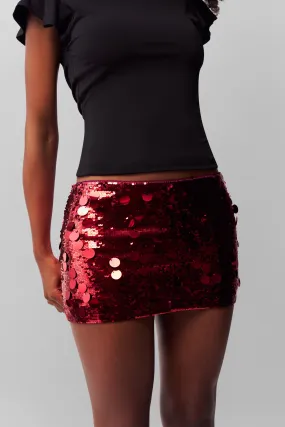 Low Rise Paillette Skirt Easy Outfit