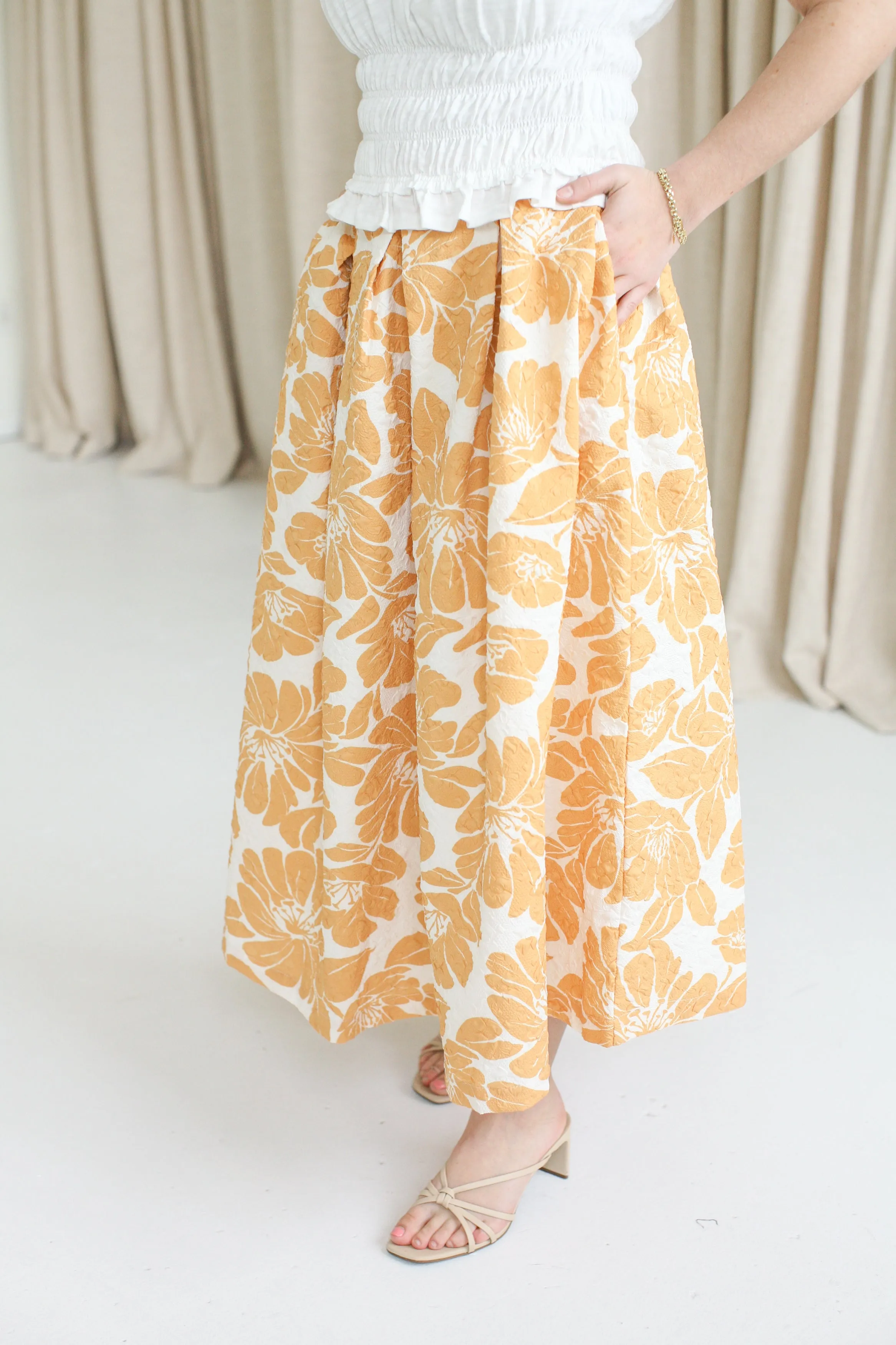 Abrasion resistant Casual Comfort Maria Floral Skirt