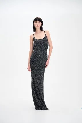 NATASHA SEQUINS MAXI DRESS Holiday Wear Cool Texture