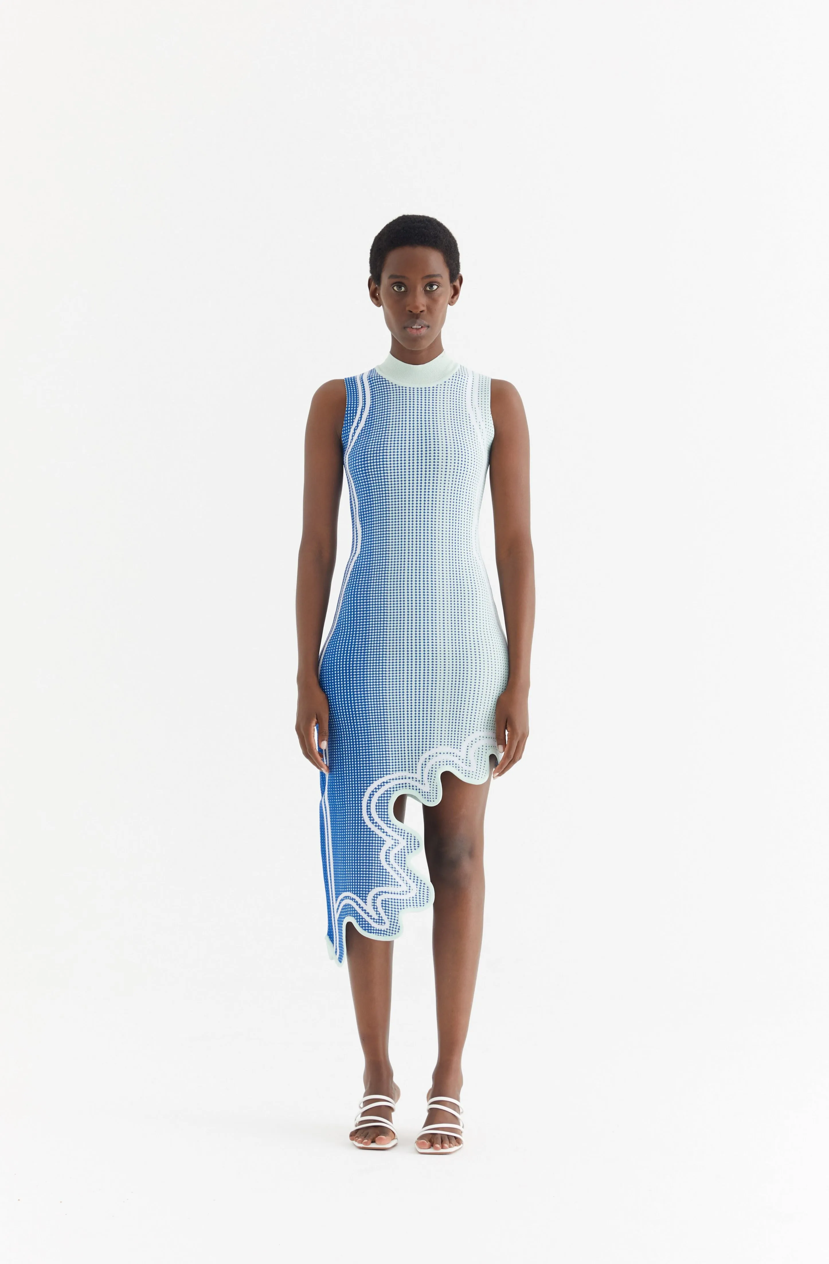 Relax Line LYDIA SUSTAINABLY SOURCED WAVY ASYMMETRIC DRESS