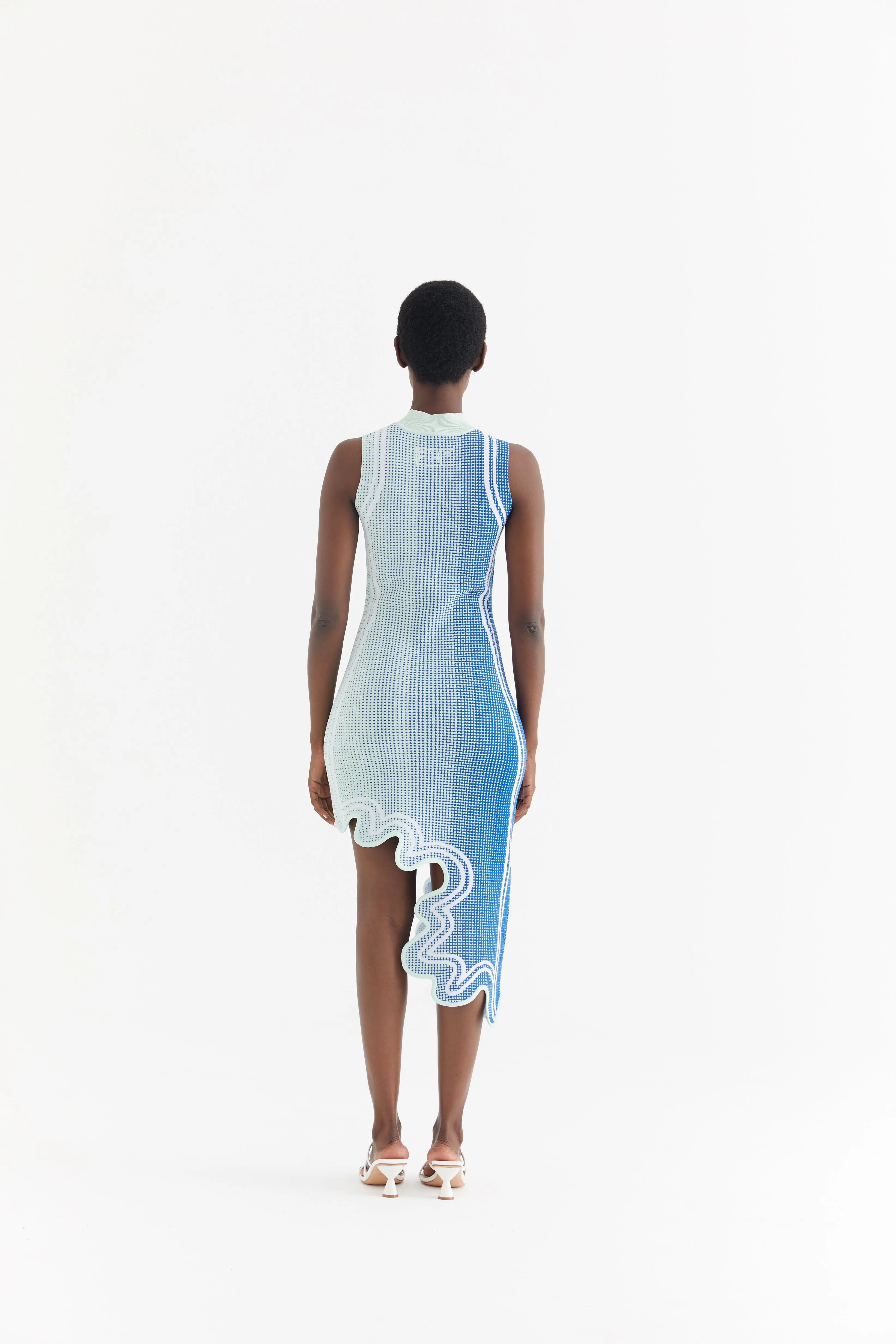 LYDIA SUSTAINABLY SOURCED WAVY ASYMMETRIC DRESS Calm Aesthetic