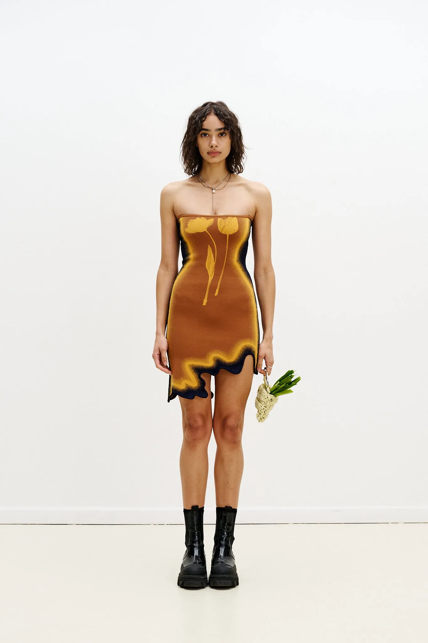 LYNDON WAVY MINI DRESS Flowing Layers Pastel-Tone