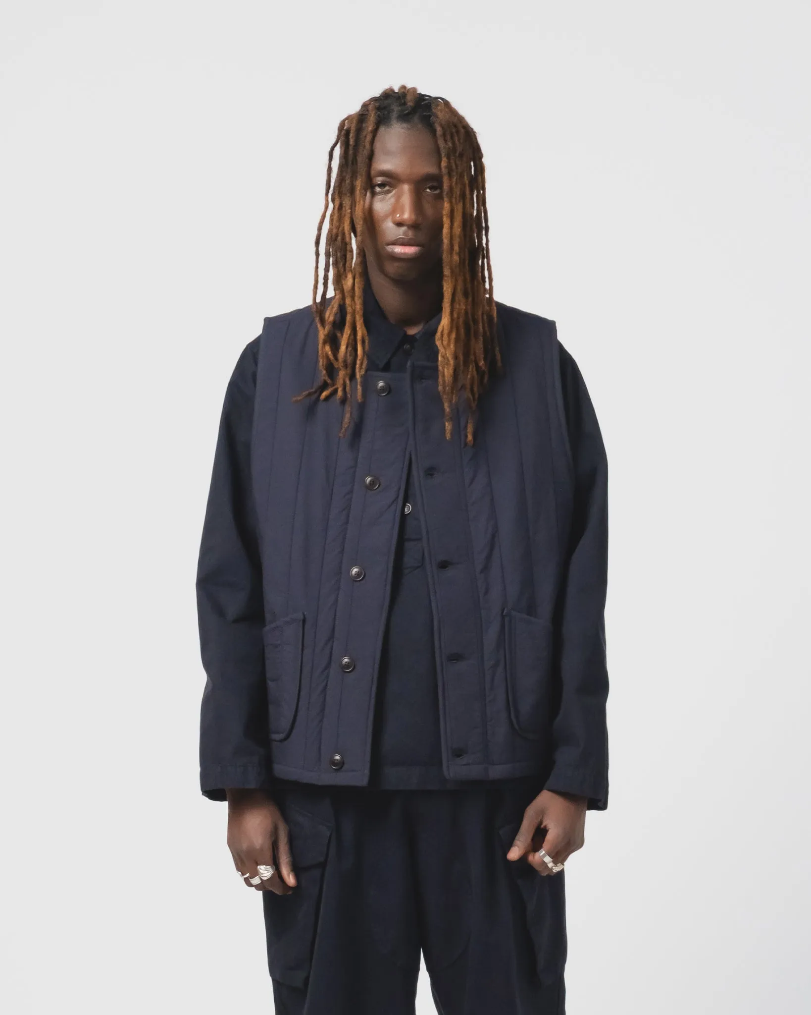 Top Guard Modular Layering Compatibility Barrage Vest Quilted Cotton Inkt