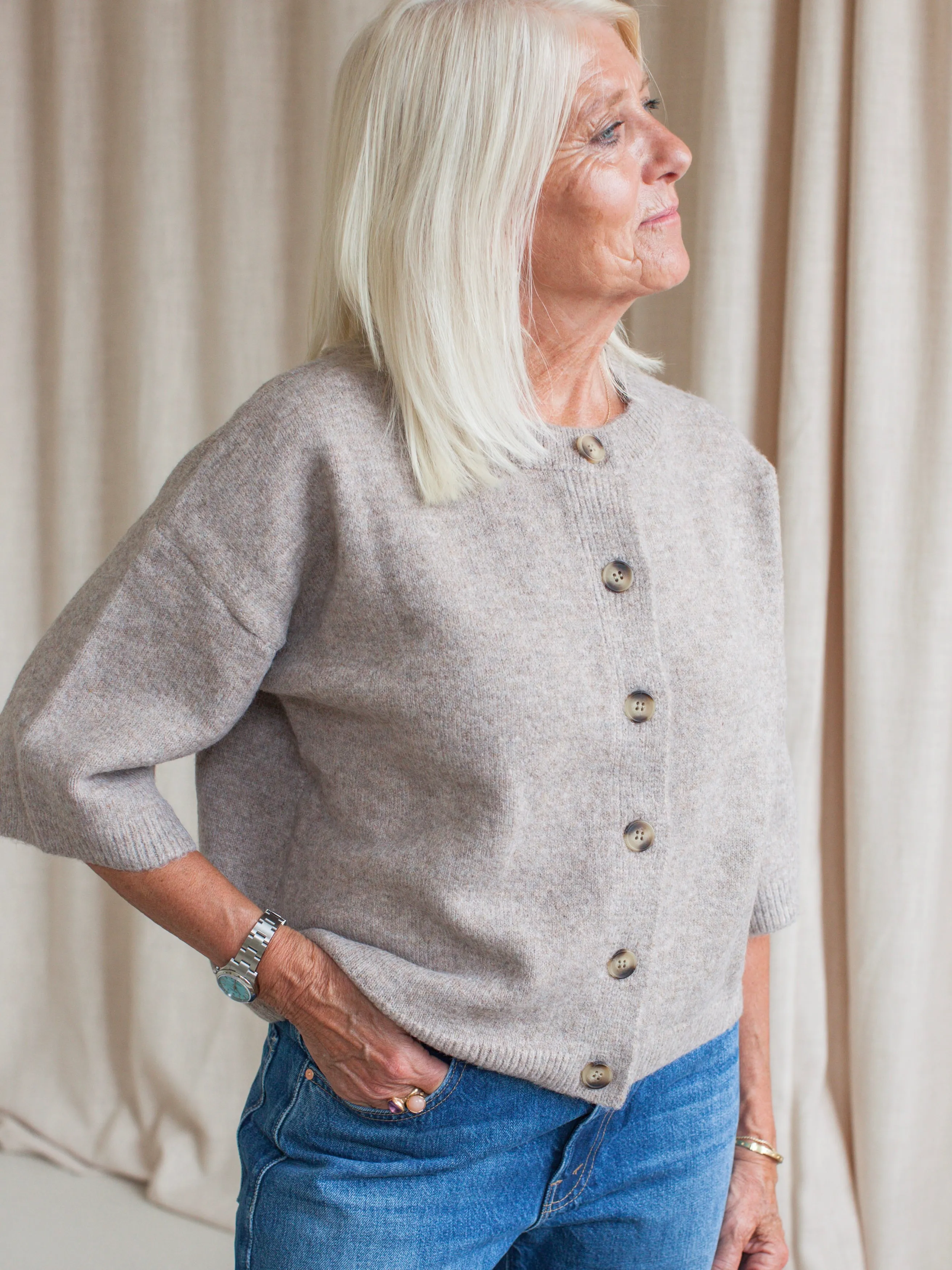 Malia Knit Cardigan Roomy Fit Light Knitwear