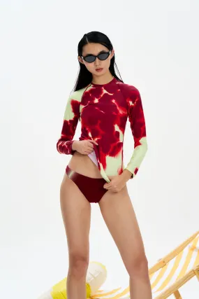 MCKAY LONG SLEEVE RASH TOP Layered Placket Design