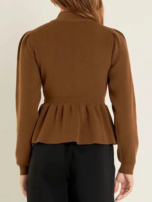 Comfy Appeal Warm Fashion McKenzie Peplum Sweater