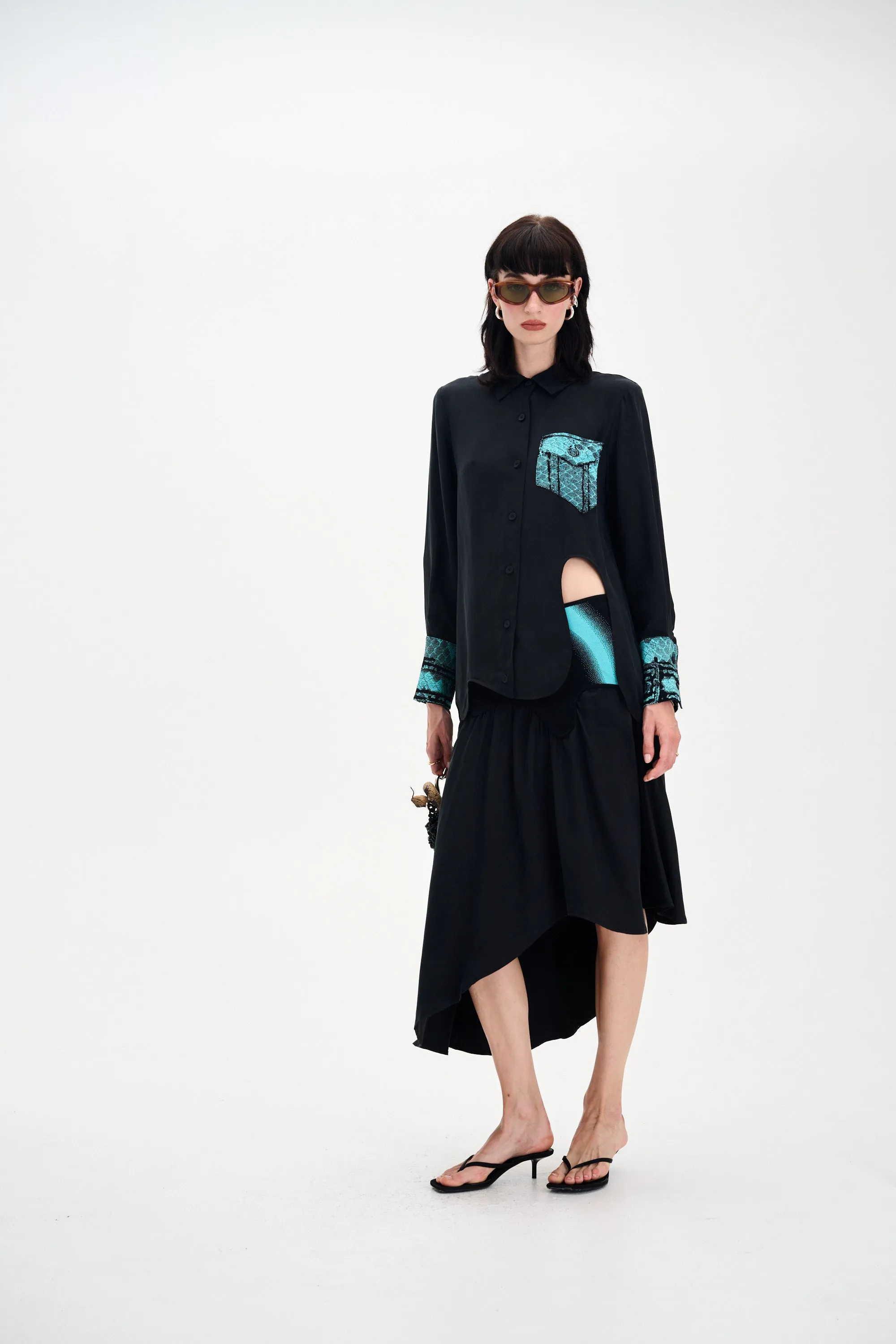 MEDUSA MIXED MEDIA SKIRT Work Flex Odor Control Tech