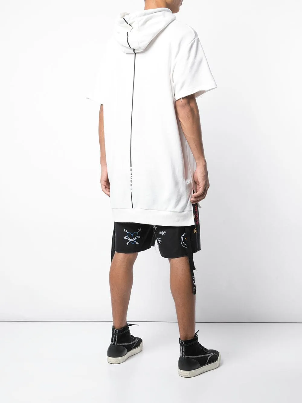 Stretch Material Stretchable Waistband CREEPING MONSTER S/S HOODIE