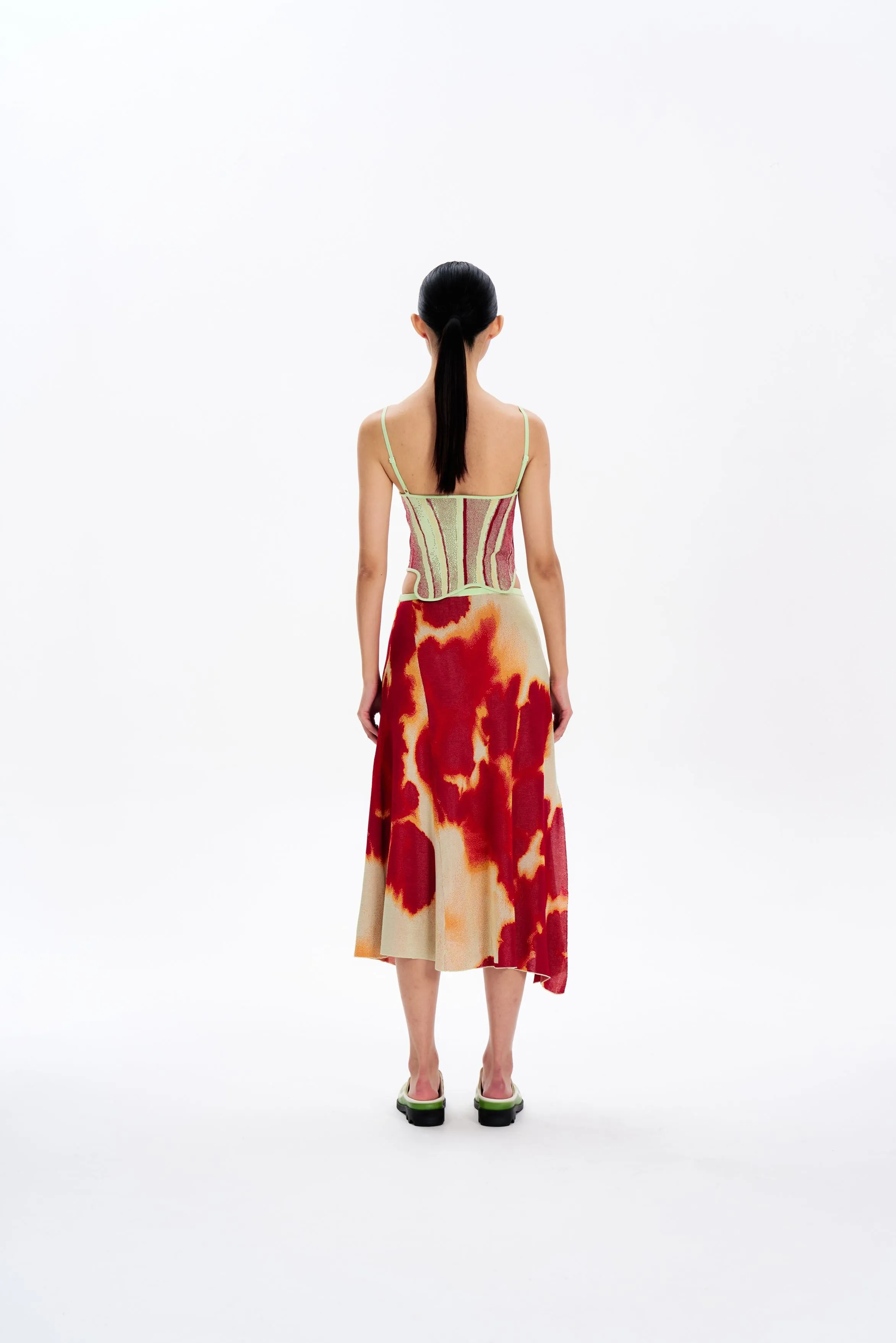 Double Needle Stitching MILA DENIM PRINT TANK TOP