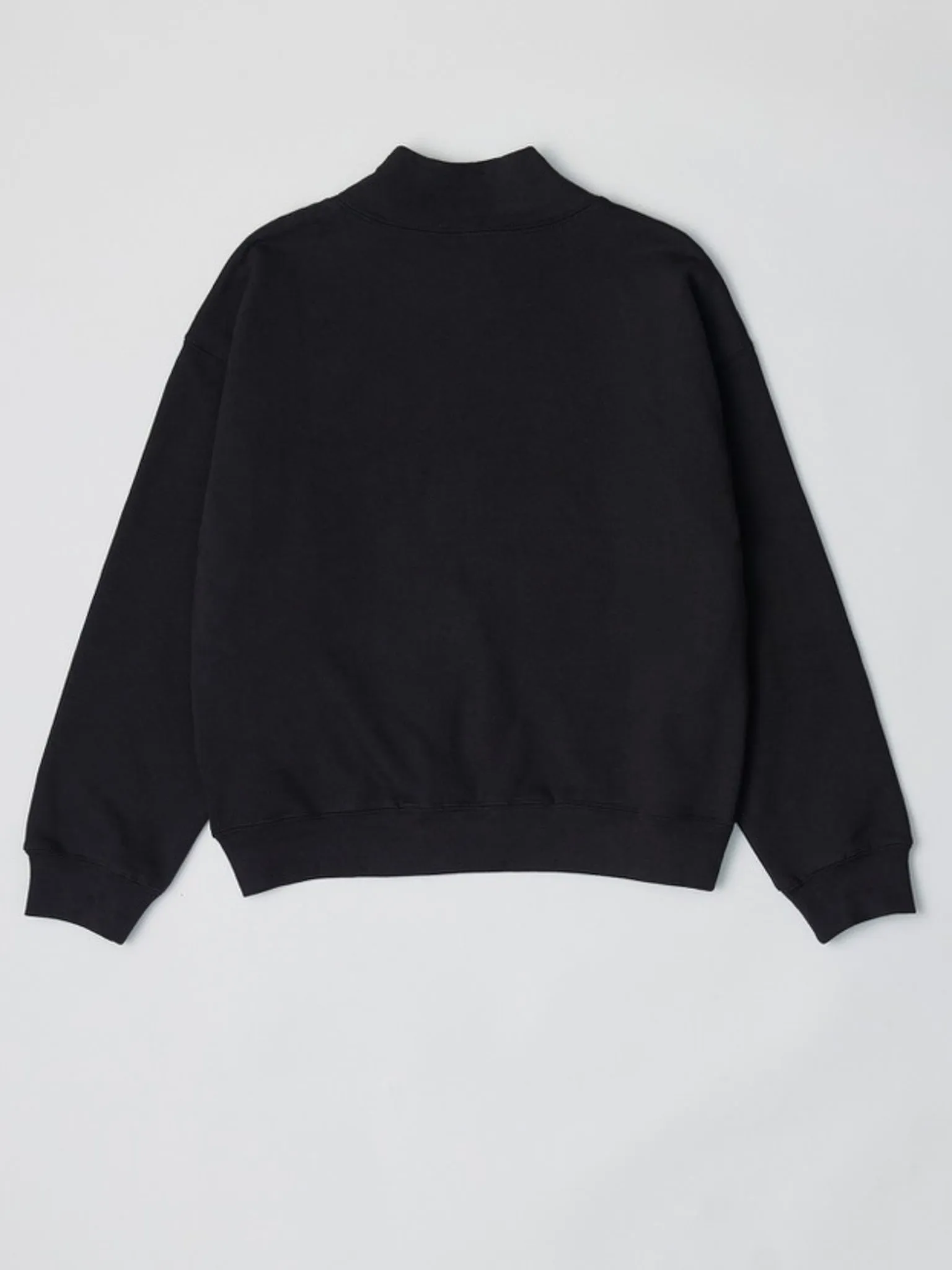 Cheryl Mock Neck Sweater Black Relaxed Waist Chilly Wear