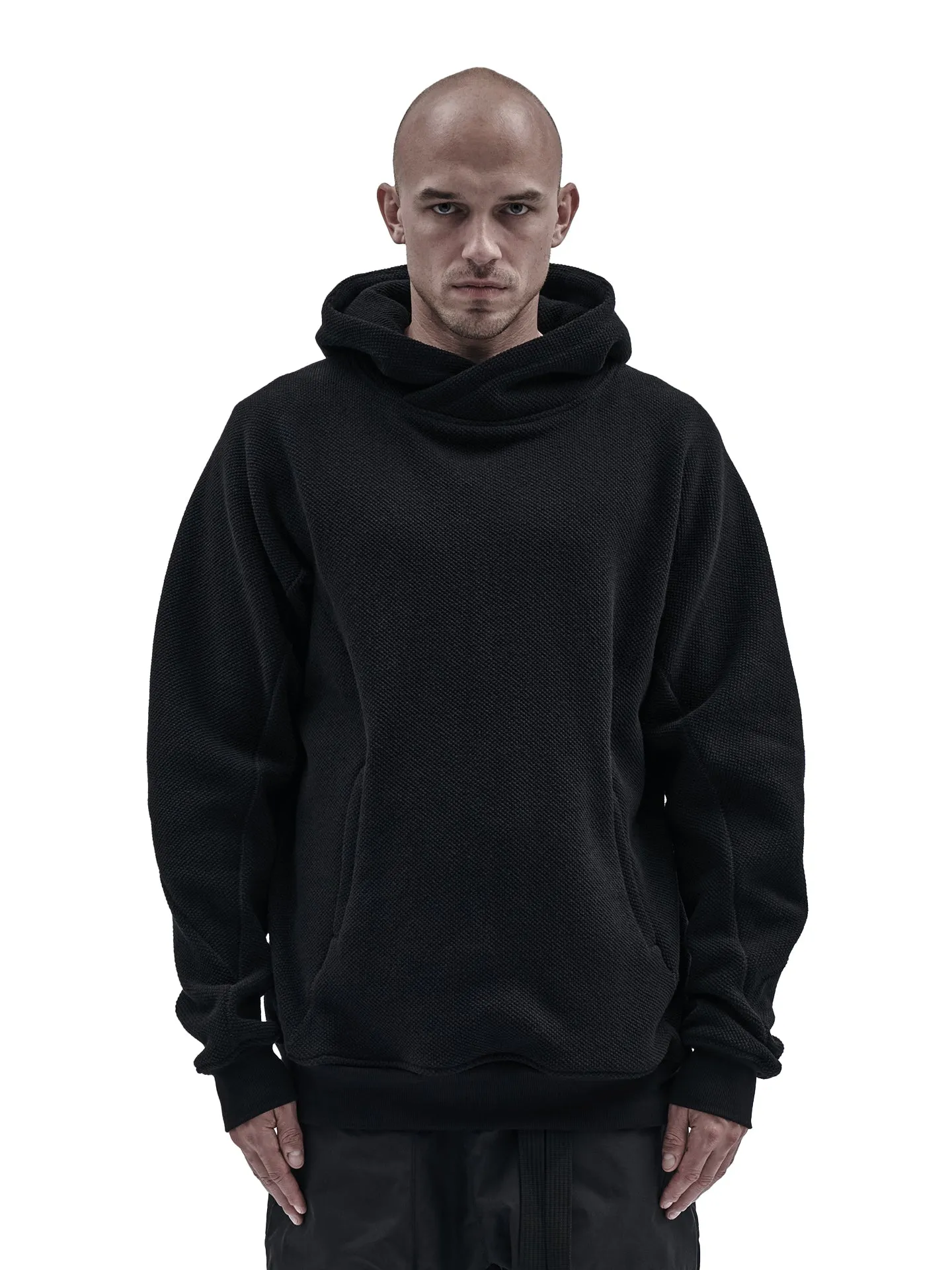 ehitu hoodie textured cotton jersey black product team spirit