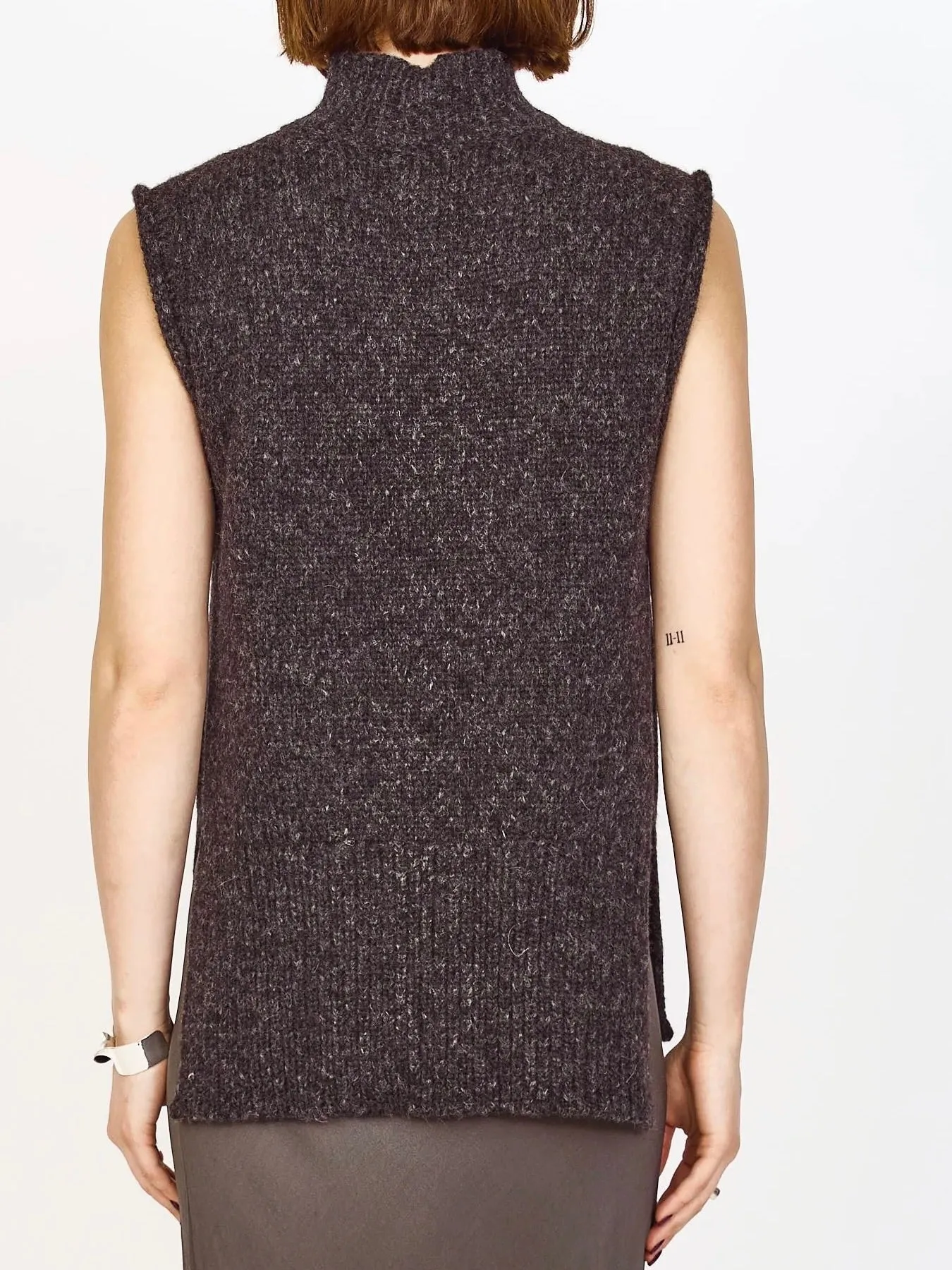 Mirth Aspen Sweater Vest in Charcoal Reversible design