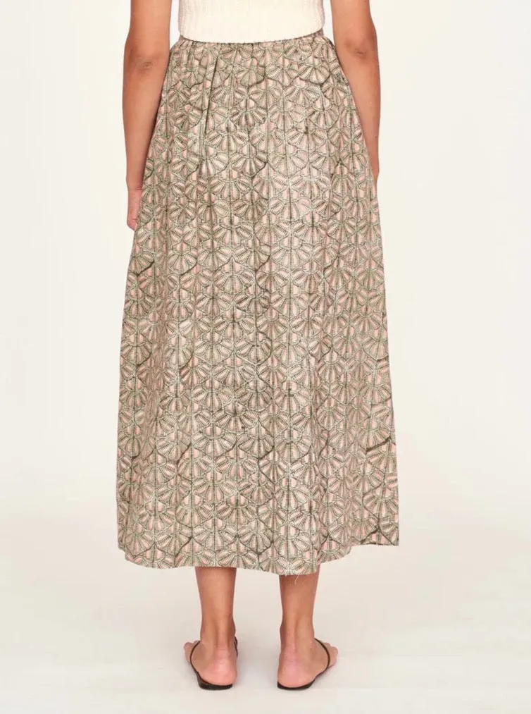 Fresh Style Minimal Design Mirth Marion Skirt Trellis In Petal
