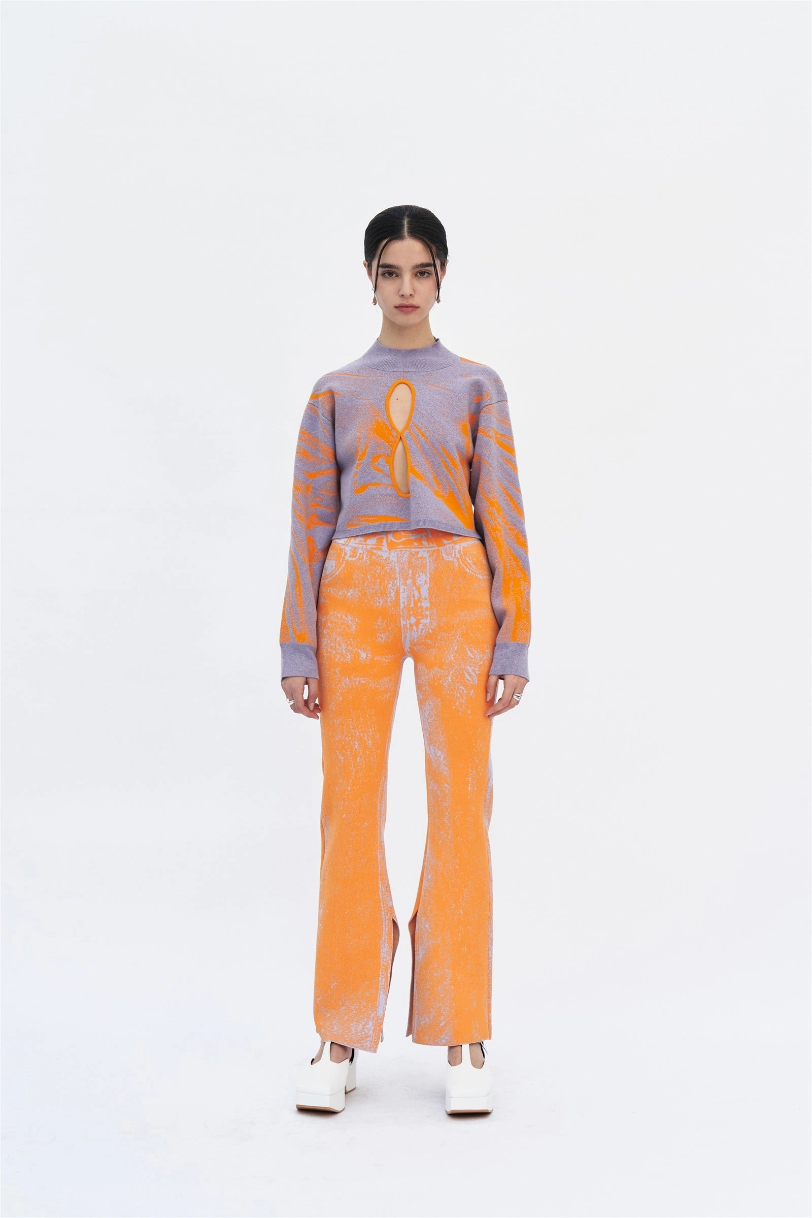 MISO RUCHED CASHMERE COTTON PULLOVER Sporty T-shirt