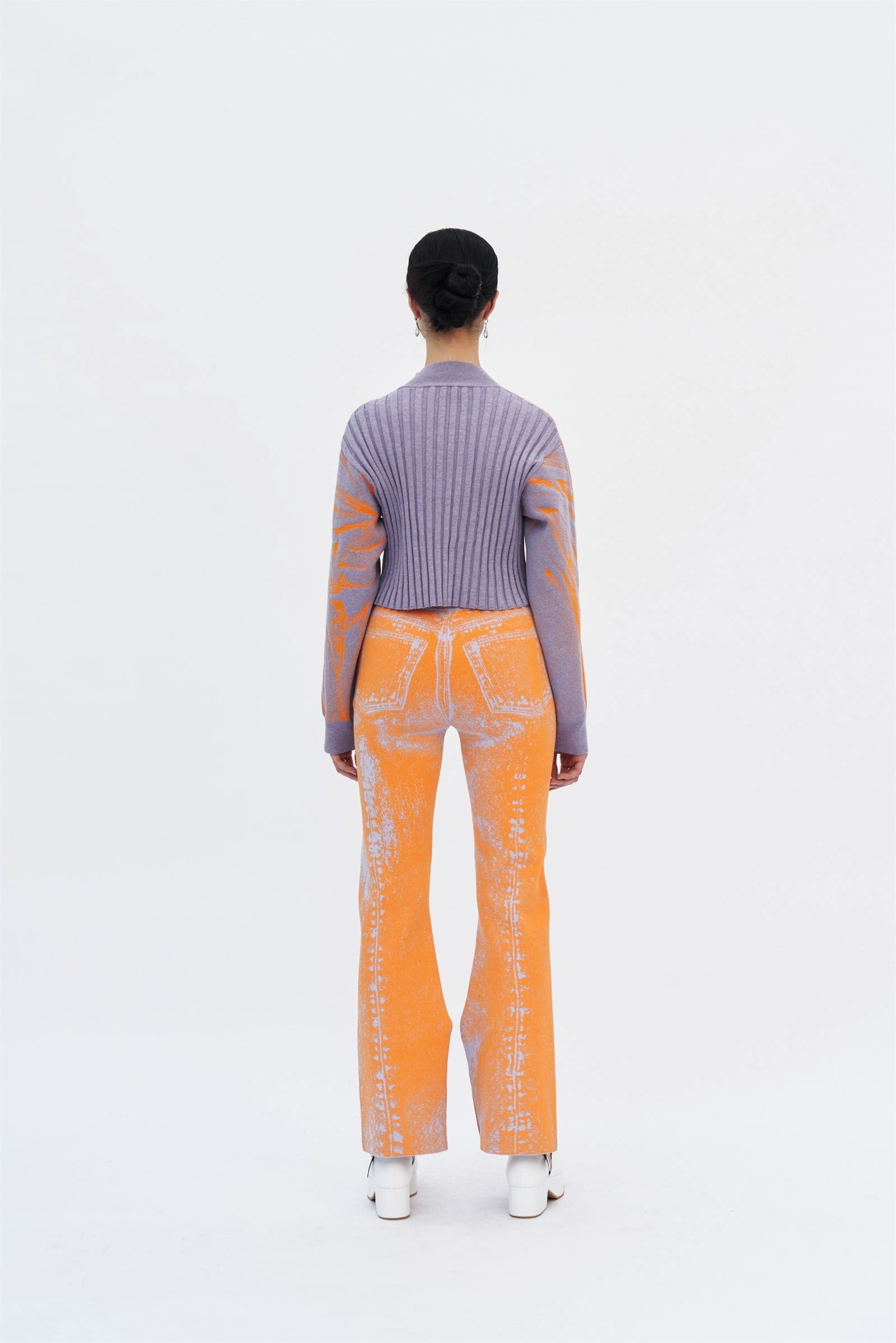 MISO RUCHED CASHMERE COTTON PULLOVER Variable Tension Adjustment