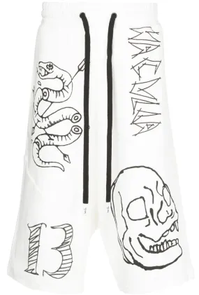 Flexible Movement Cut NonSlipGrip MIXED MANIA QUAD CUT SHORT OFF-WHITE