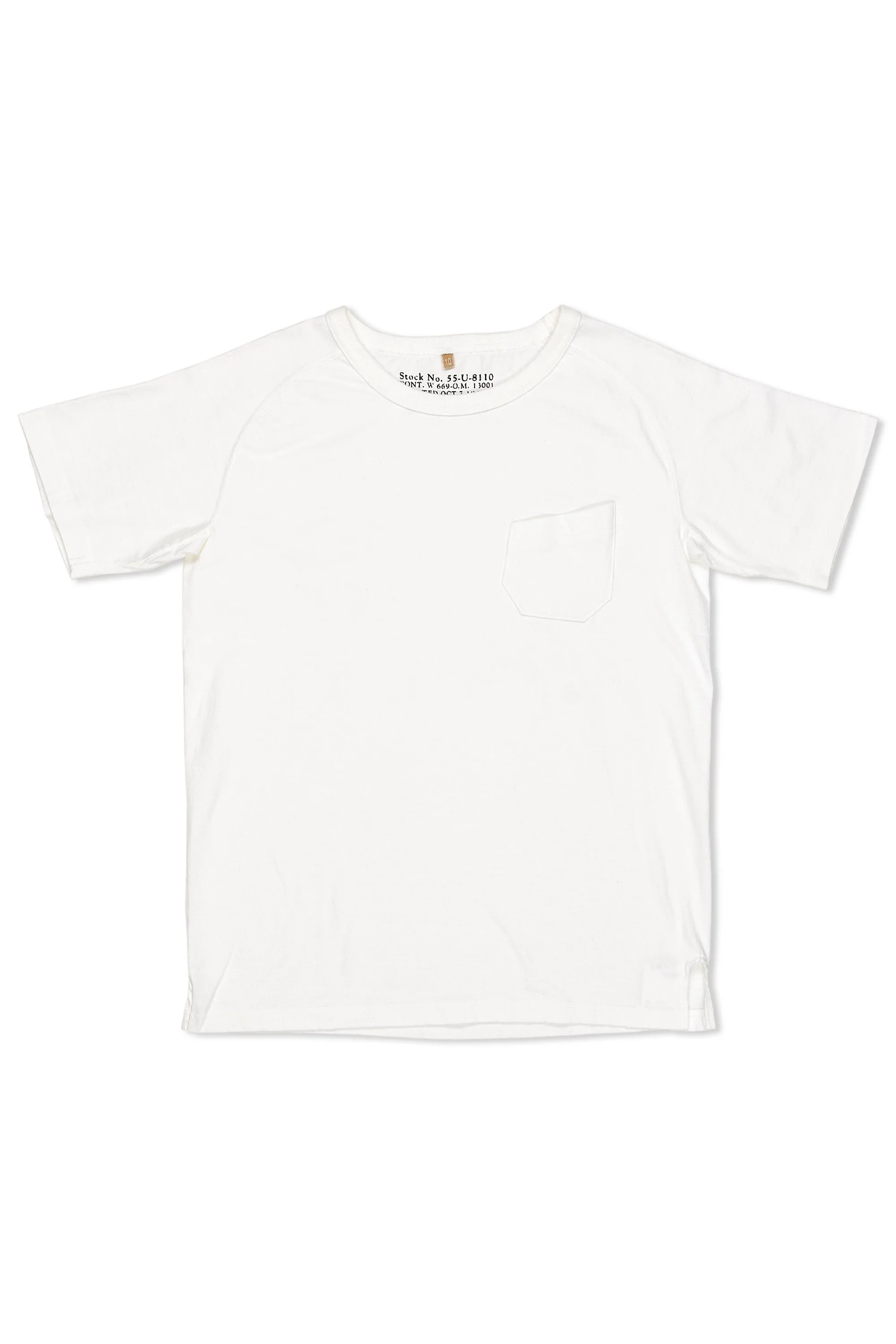 Fashion staples Adjustable Cuff Closure Nigel Cabourn Ladies White New Basic Pocket T-Shirt