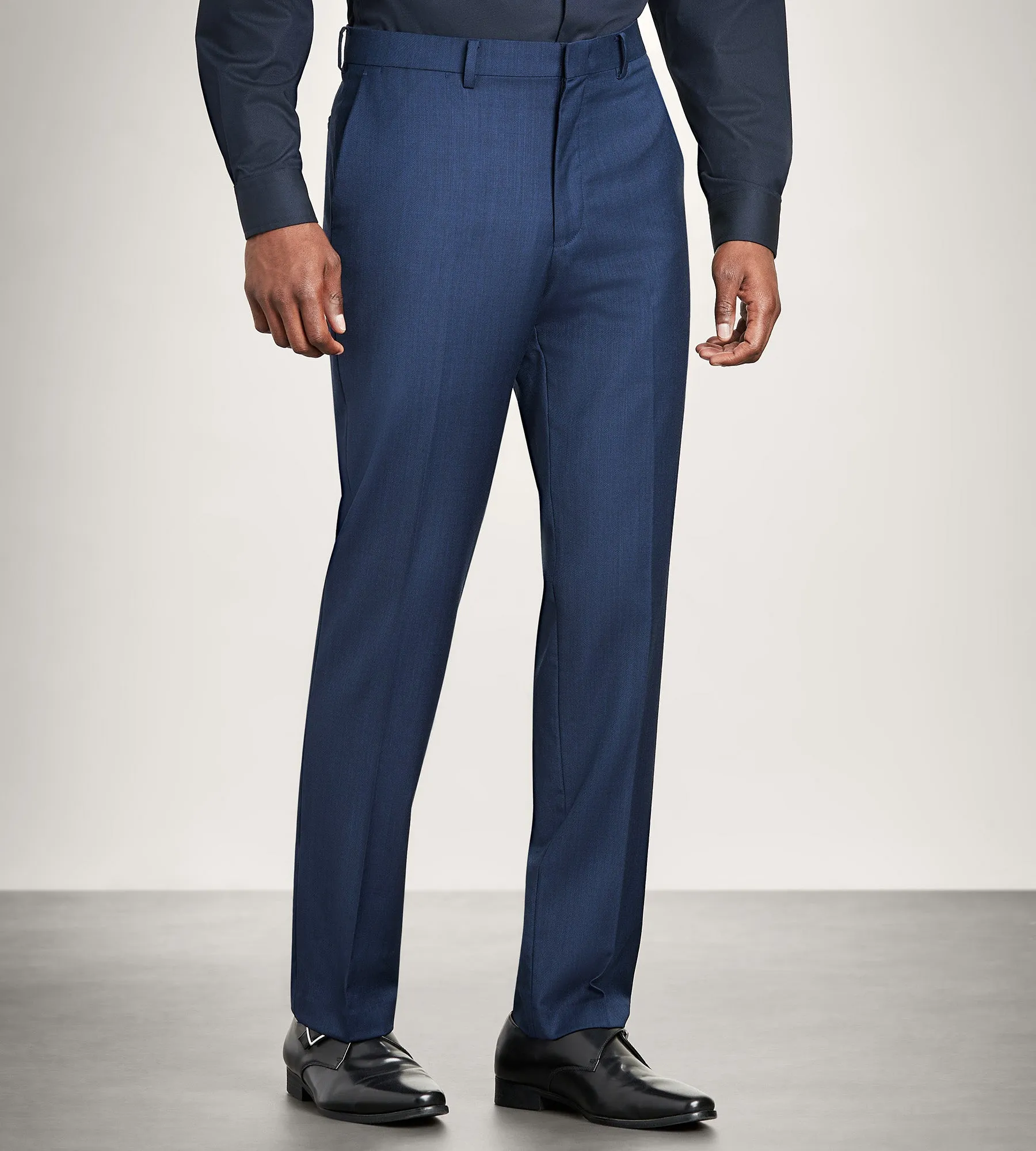 Modern Fit Wool Suit Pants CompressionFitFabric Stretchable