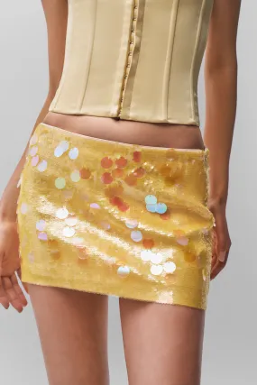 Low Rise Paillette Skirt Fashion Forward gentle style