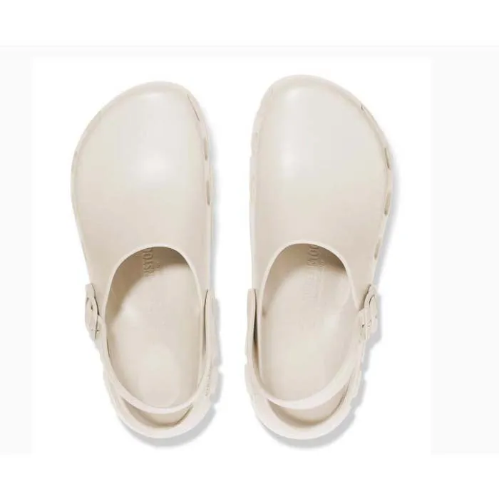 Flexible Step Breathable Design Womens Birkenstock Birki Flow in Eggshell