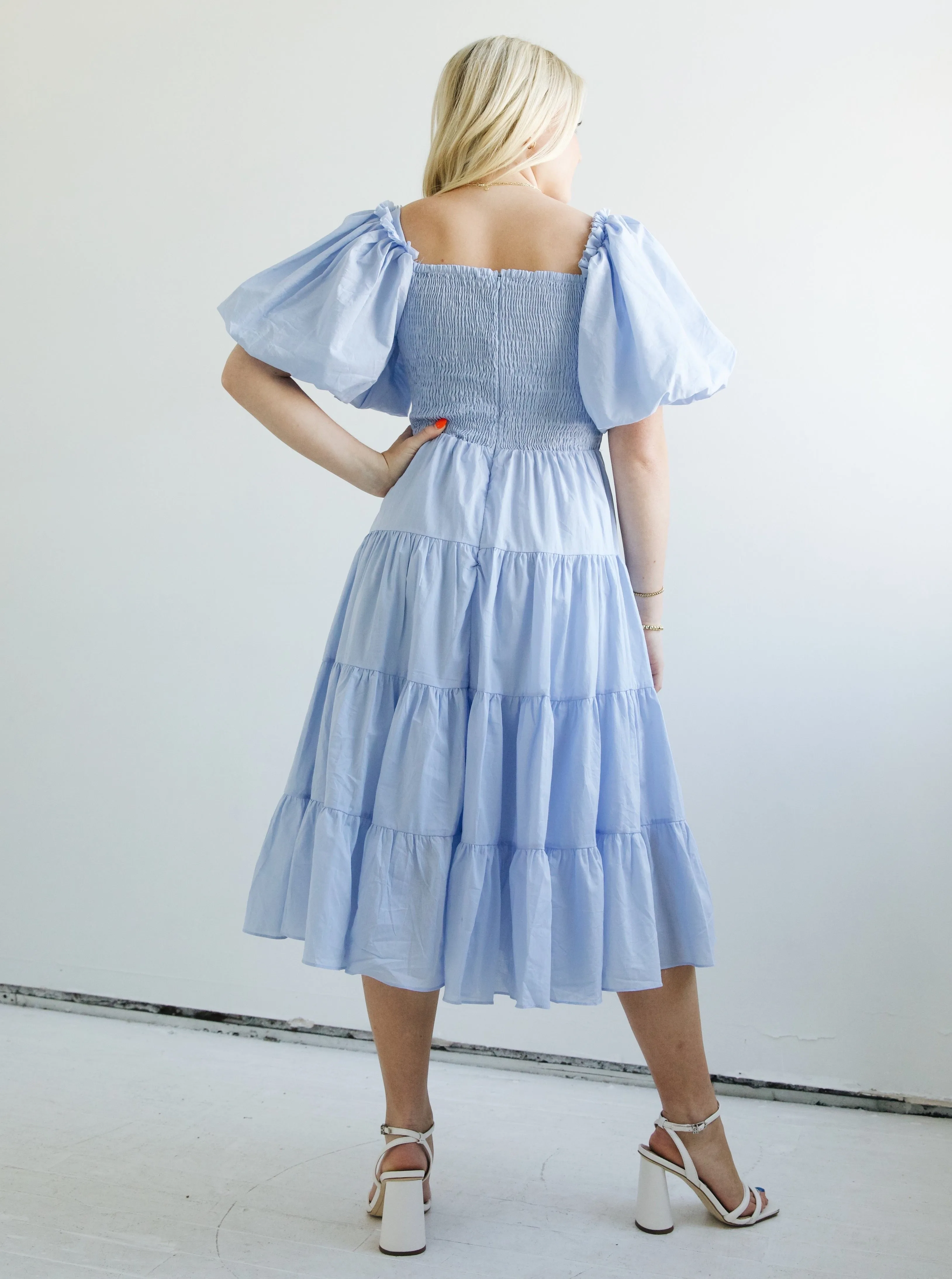 Trendy Fit Look Neutral Layer Lindsey Smocked Dress