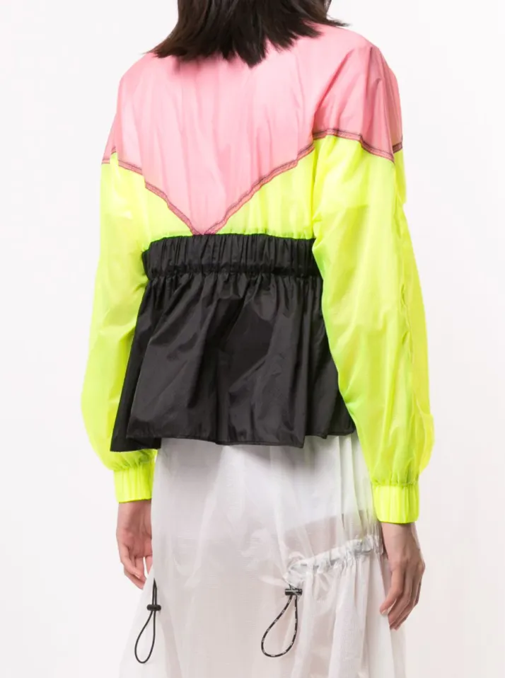 OdorControl Treatment MULTI COLOUR CINCHED JACKET NEON CORAL / NEON LIME / BLACK