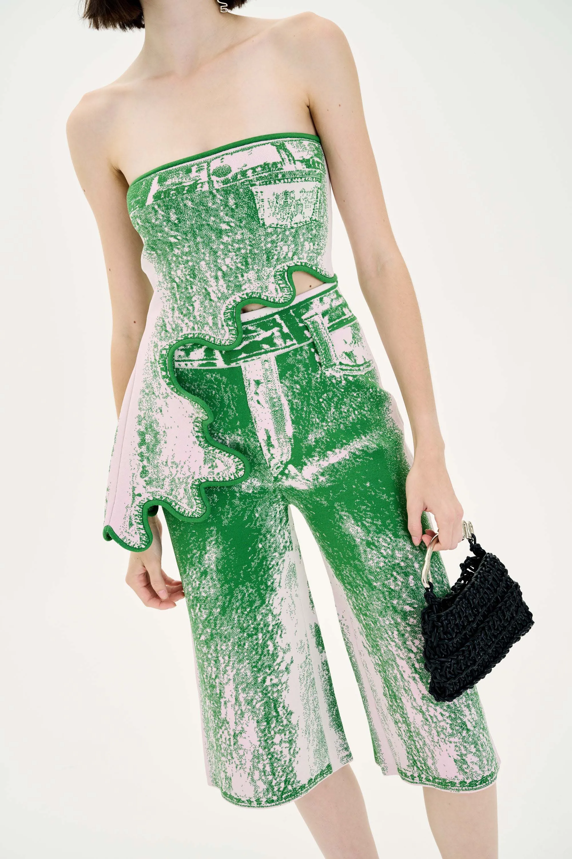 LAUREL UV REACTIVE FAKE DENIM SHORTS Reversible design