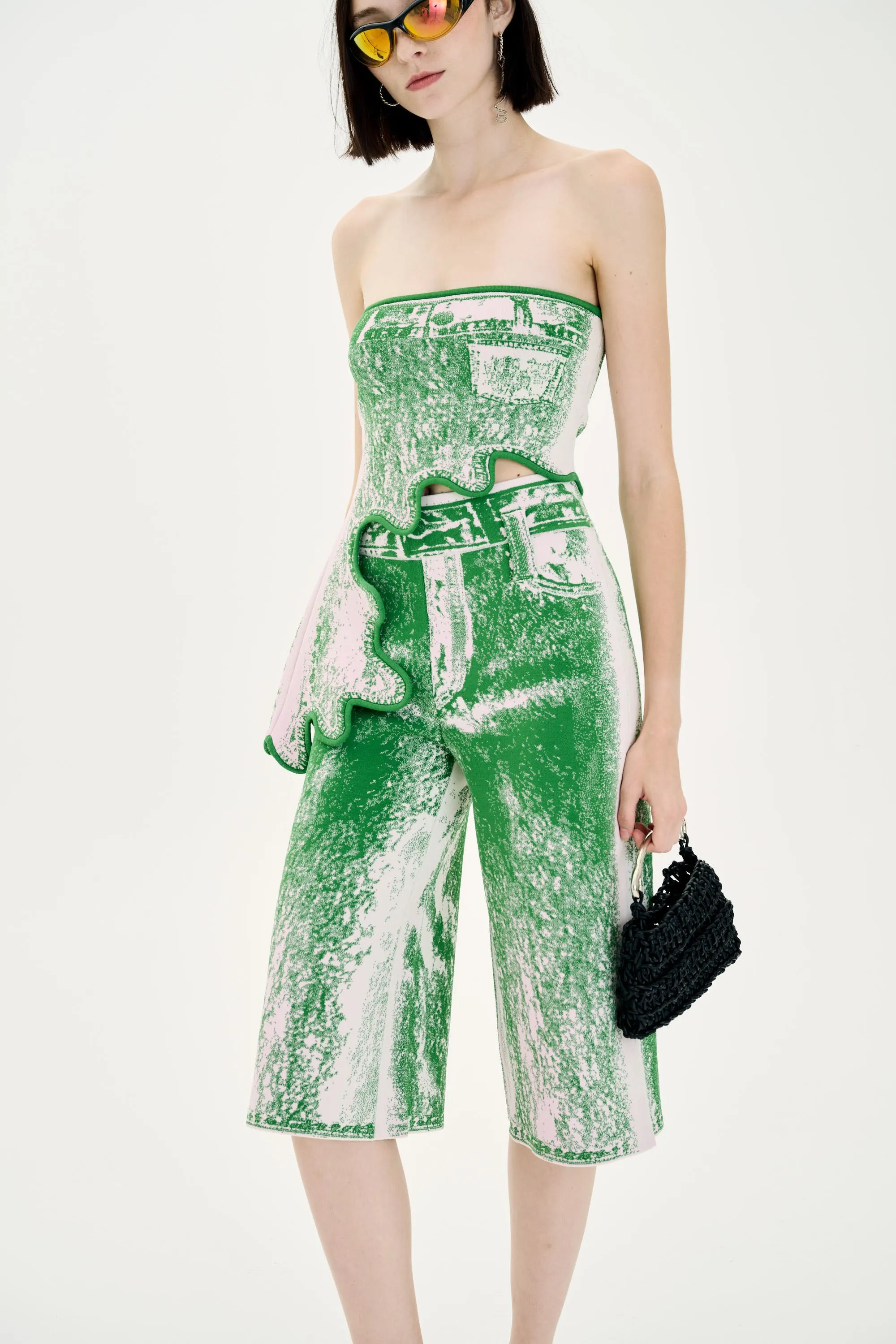 Easy Motion LAUREL UV REACTIVE FAKE DENIM SHORTS